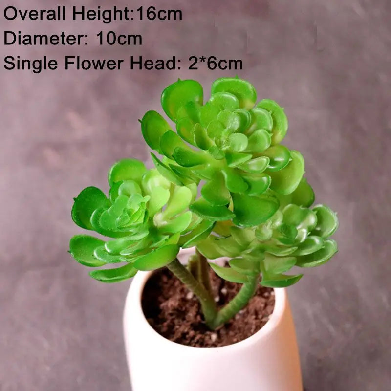 Mini Artificial Succulent Plants Green Various Plastic Plants Home Garden Ornament Decoration Fake Plants Plante Artificielle