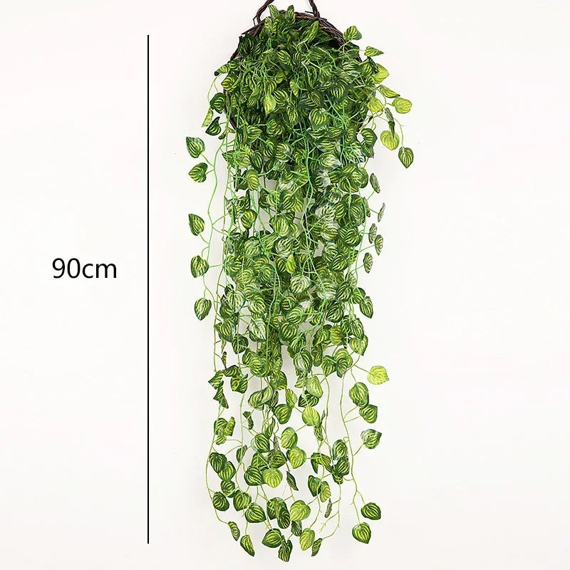 Artificial Hanging Plants 32 Inch Fake Boston Ferns Plastic Fake Plants for Wall House Wedding Garland Indoor Outdoor Decoration