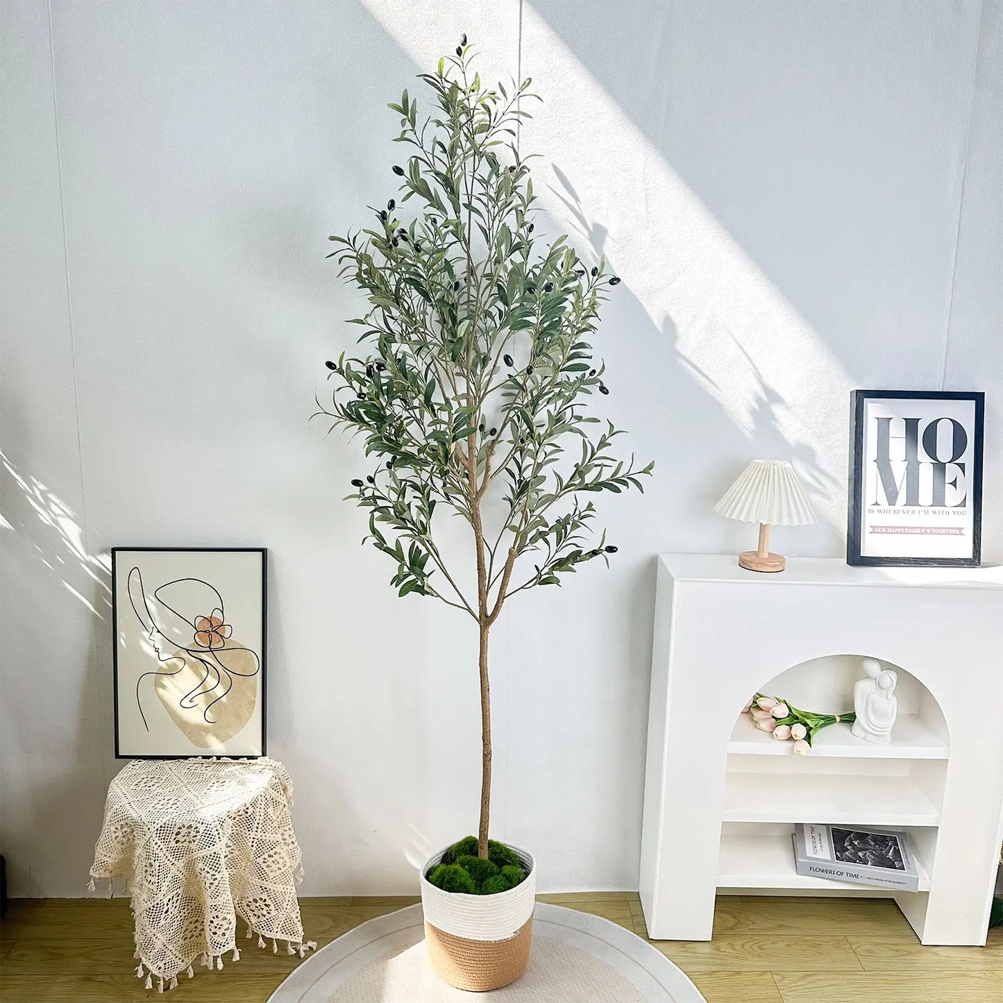 65-200CM Artificial Olive Plant tree High Branches Faux plant Plastic Leaf Ornamental indoor Artificial Plant for Home Decor