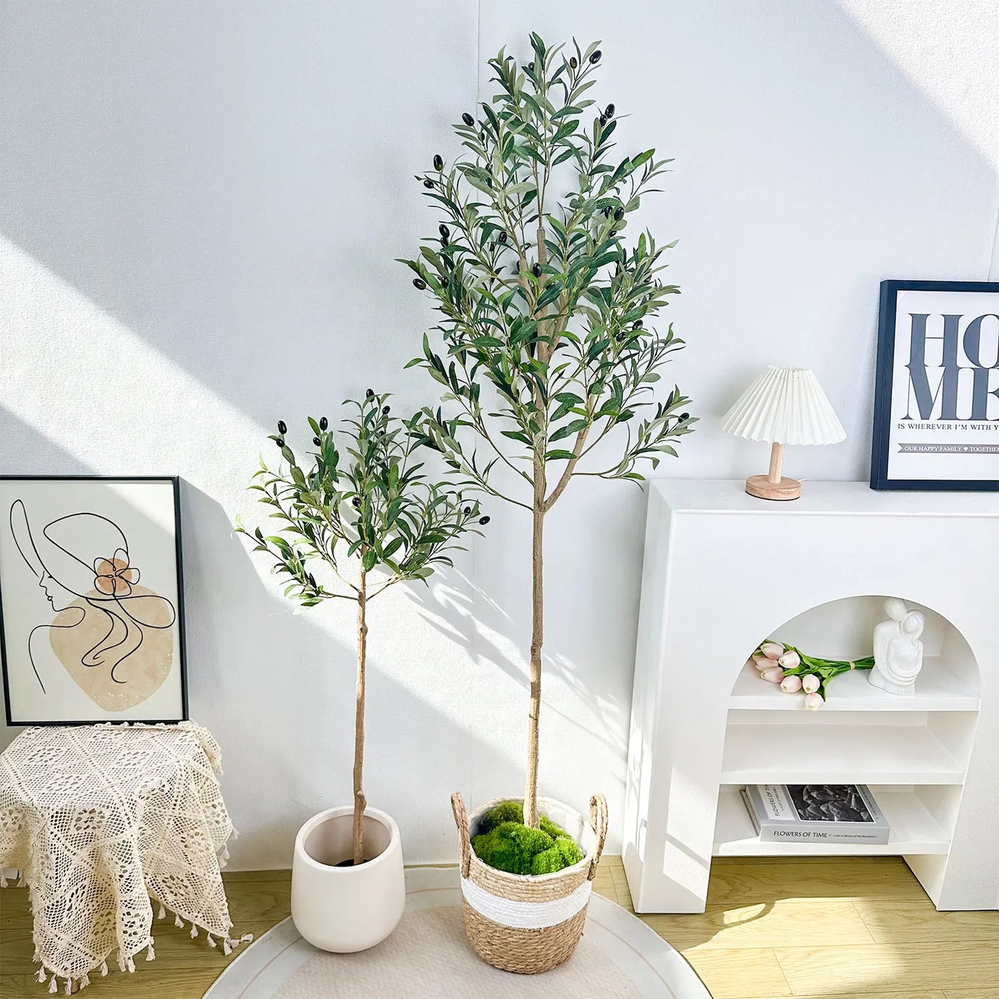 65-200CM Artificial Olive Plant tree High Branches Faux plant Plastic Leaf Ornamental indoor Artificial Plant for Home Decor